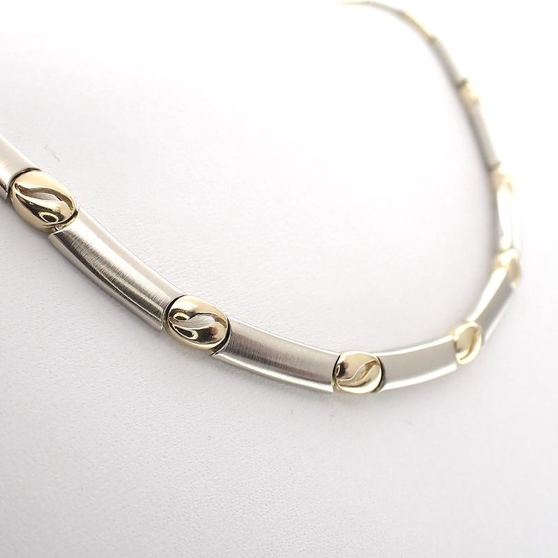 Image 7 of Two-tone gold fantasy necklace with coffee bean