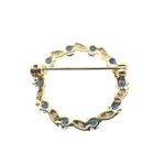 Image 5 of Gold brooch with sapphire and diamonds | 0.05 ct.