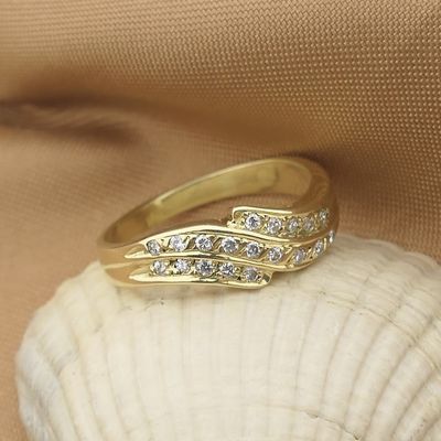 Gold ring with diamonds; 0.095 ct. Image 2 of Gold ring with diamonds; 0.095 ct.