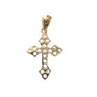 Image 5 of Gold pendant of a cross with zirconia