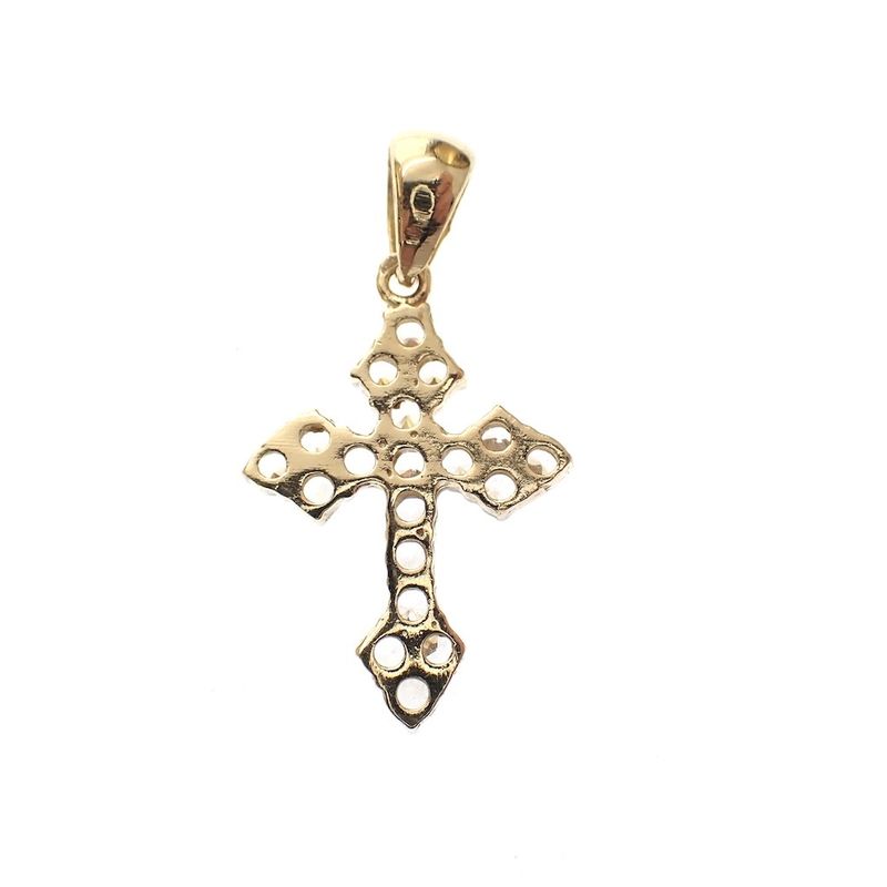Image 5 of Gold pendant of a cross with zirconia