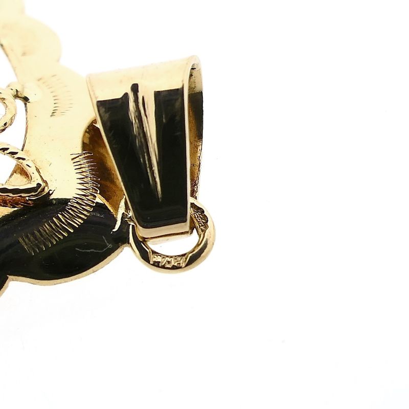 Afbeelding 7 van Gouden hanger met granaat