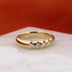 Afbeelding 2 van Gouden rijring met diamanten; 0,25 ct.