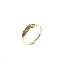 Gold fantasy ring with zirconia