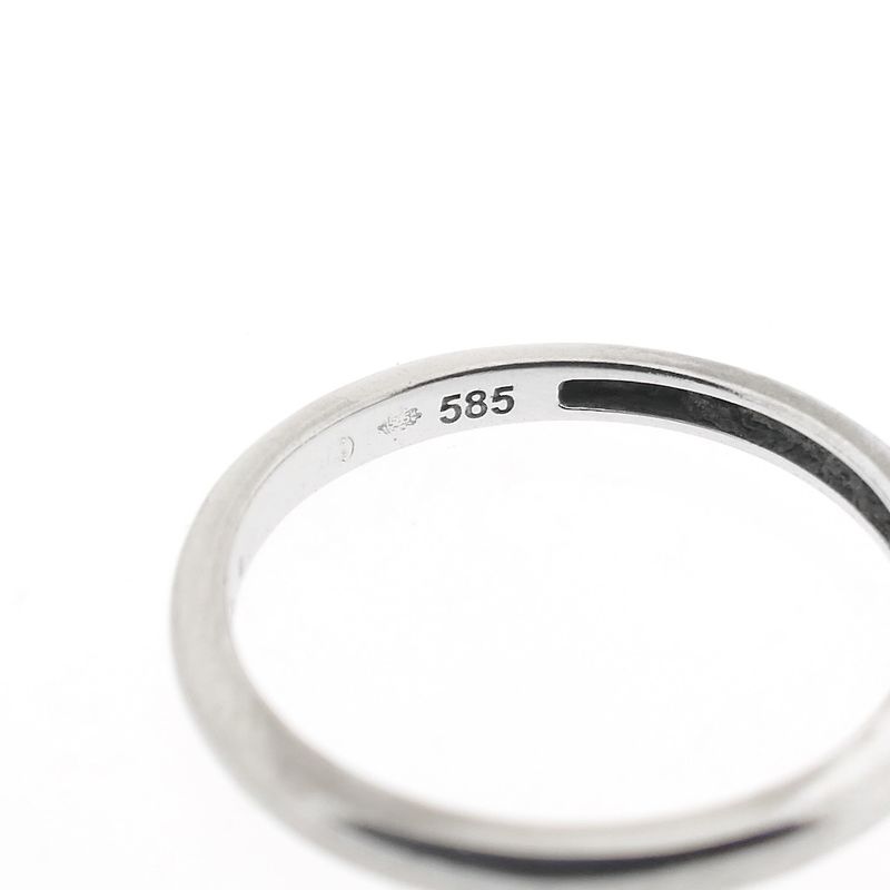 Image 7 of White gold solitaire ring with zirconia; Blush