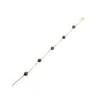 Image 8 of Gold bar link bracelet with garnet