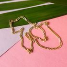 Image 2 of Two-tone gold gourmet link chain with diamonds