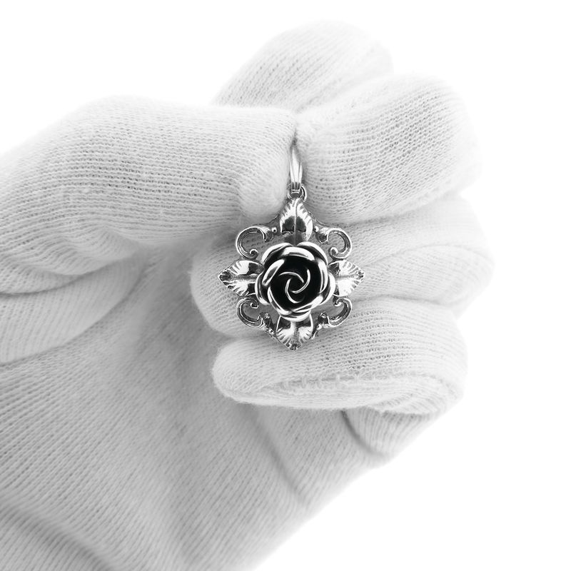 Image 8 of Antique silver floral pendant | Art Nouveau