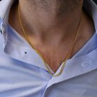 Image 9 of 24K Exclusive gold gourmet link chain with a traditional S-shaped clasp | 50 cm