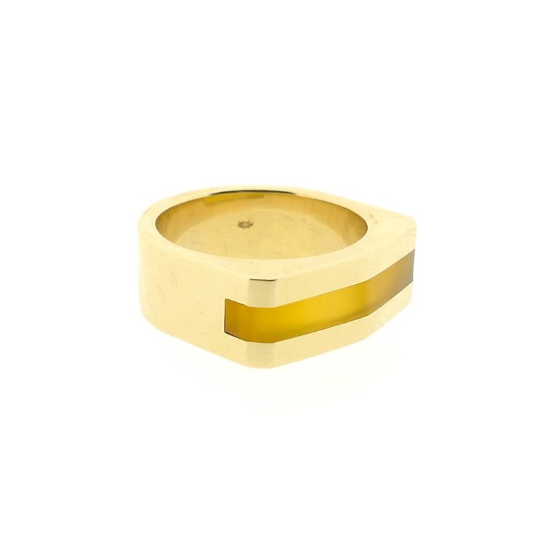 Image 4 of Gold ring with yellow moonstone