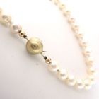 Image 2 of Vintage/antique pearl necklace with gold clasp | 46 cm