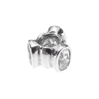 Pandora charm; Silver; Cat's Eye