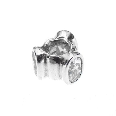 Image 1 of Pandora charm; Silver; Cat's Eye
