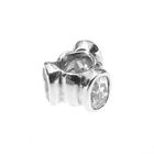 Image 1 of Pandora charm; Silver; Cat's Eye