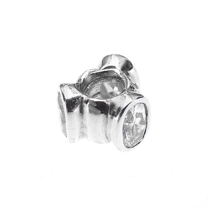 Image 1 of Pandora charm; Silver; Cat's Eye