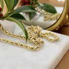 Image 8 of Gold twisted link chain; 50.5 cm | Mioro