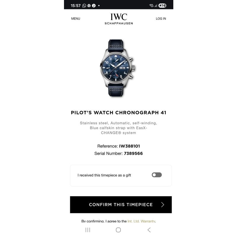 Image 18 of IWC Pilot's Watch Chronograph 41mm IW388101; Automatic Men's Watch
