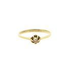 Image 3 of Gold solitaire ring with diamond; 0.02 ct.
