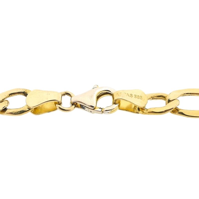 Image 5 of Two-tone gold Figaro link chain