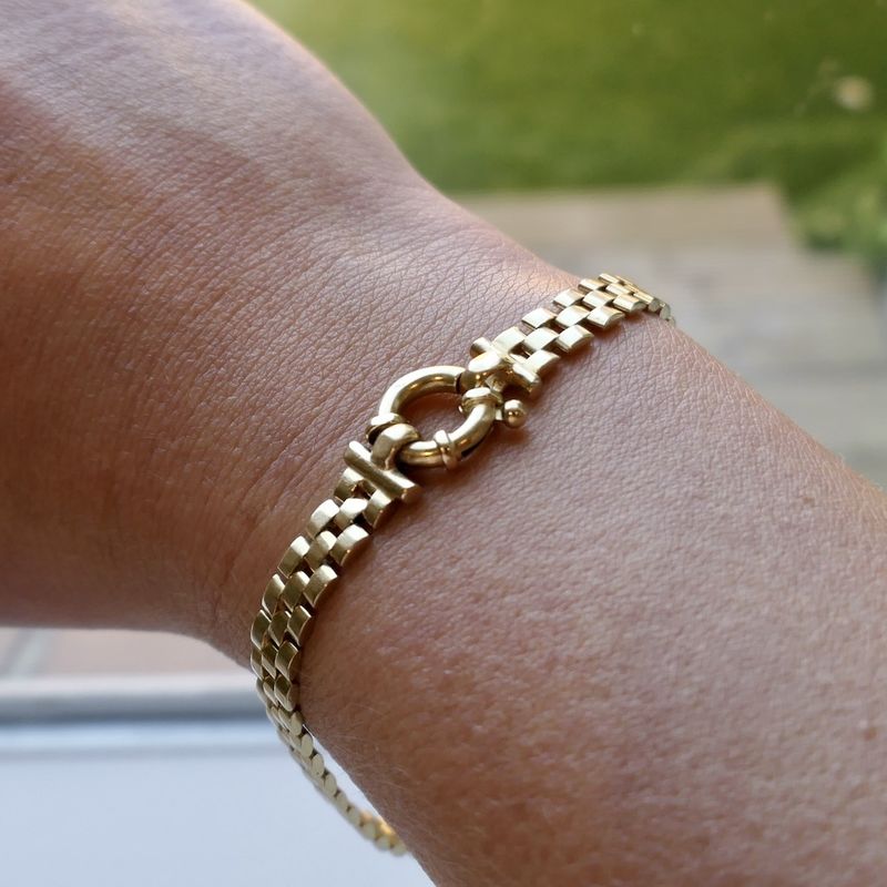 Image 11 of Gold Bismarck link bracelet | 19.5 cm