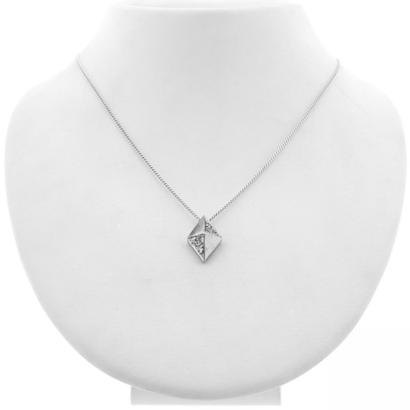 Image 9 of Silver diamond pendant with zirconia