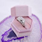 Image 8 of White gold Art Deco ring with diamond; 0.65 ct.