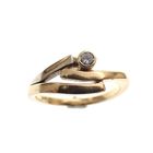 Image 2 of Two-tone gold fantasy ring with 0.04 ct diamond.