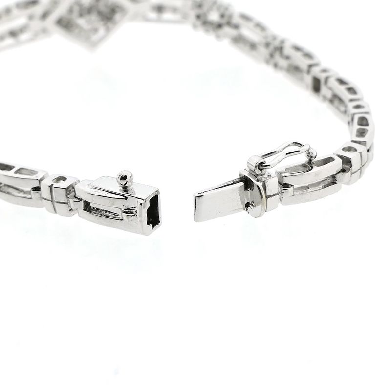 Image 4 of White gold link bracelet with 1.40 ct diamond.