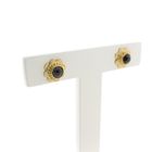 Image 3 of Gold stud earrings with garnet