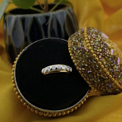 Image 2 of 18-karat two-tone gold ring with 0.42 ct. diamond