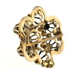 Image 3 of Gold brooch with rose-cut diamonds; Approx. 0.40 ct.