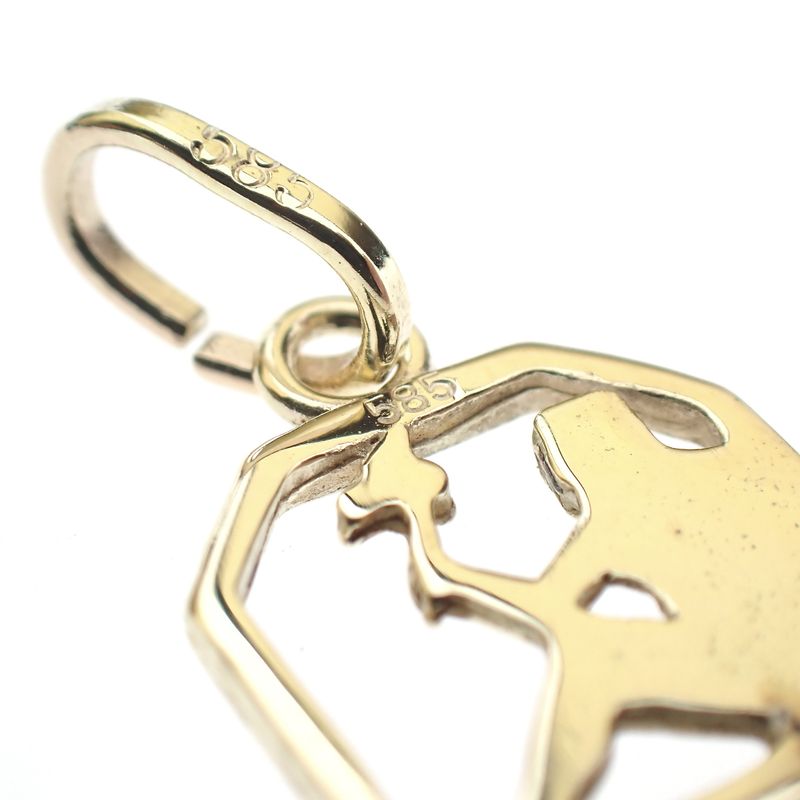 Image 3 of Gold zodiac sign pendant; Virgo