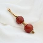 Image 4 of Vintage gold pendant with carnelian stones