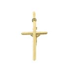 Image 7 of Gold pendant of a cross with corpus | INRI