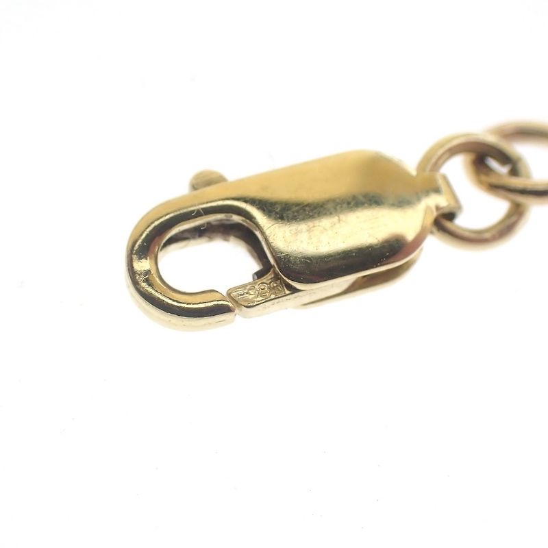 Image 9 of Gold necklace with a fixed pendant and diamond; 0.04 ct | 45.5 cm