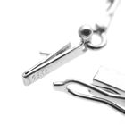 Image 6 of 18K white gold necklace with sapphire and diamond; 0.20 ct. | 44 cm