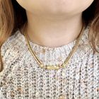 Image 8 of Exclusive; 18K gold foxtail link necklace with 0.10 ct. diamond | 47 cm