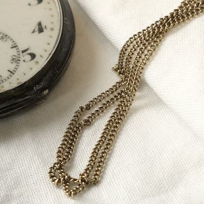 Image 2 of Gold gourmet link chain | 44.5 cm