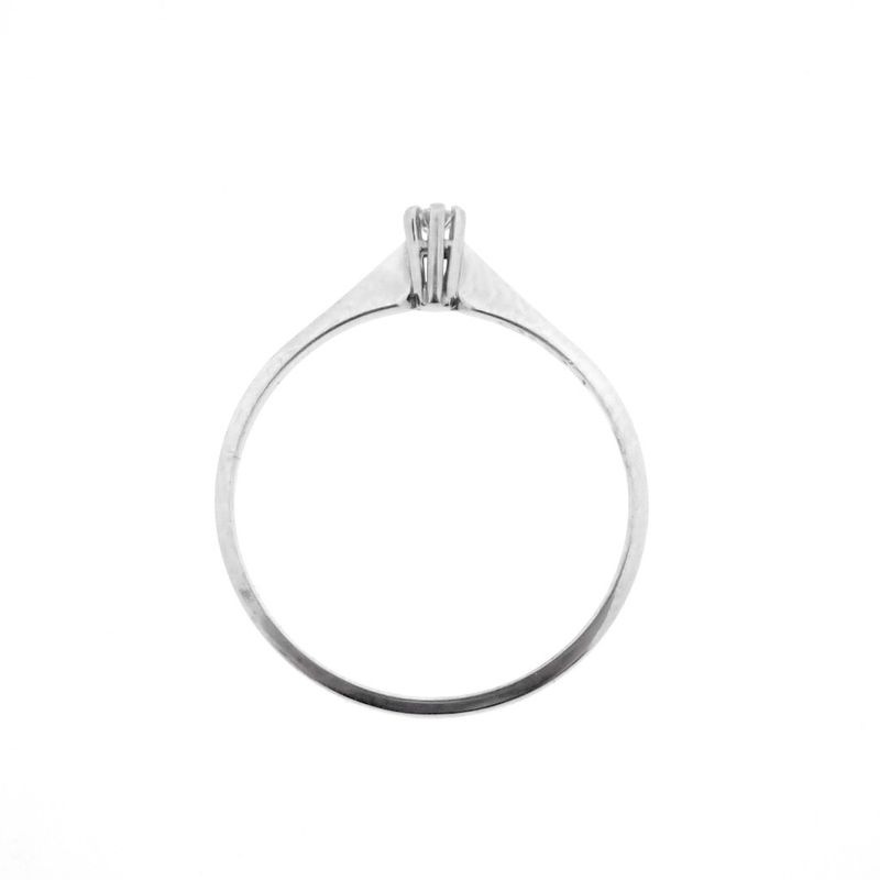 Image 8 of White gold solitaire ring with 0.04 ct diamond.