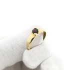 Afbeelding 9 van 8 karaat vintage solitair ring met granaat