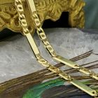 Image 6 of Gold closed Figaro link chain | 46 cm