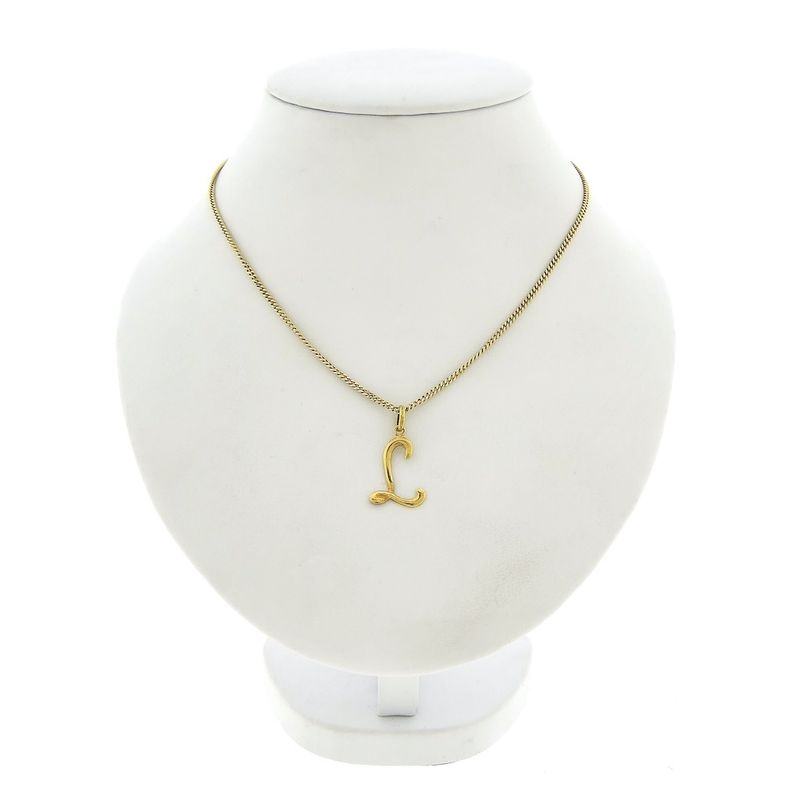 Image 3 of 18 carat gold pendant of the letter L