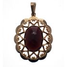 Image 4 of Vintage gold pendant with garnet stone.