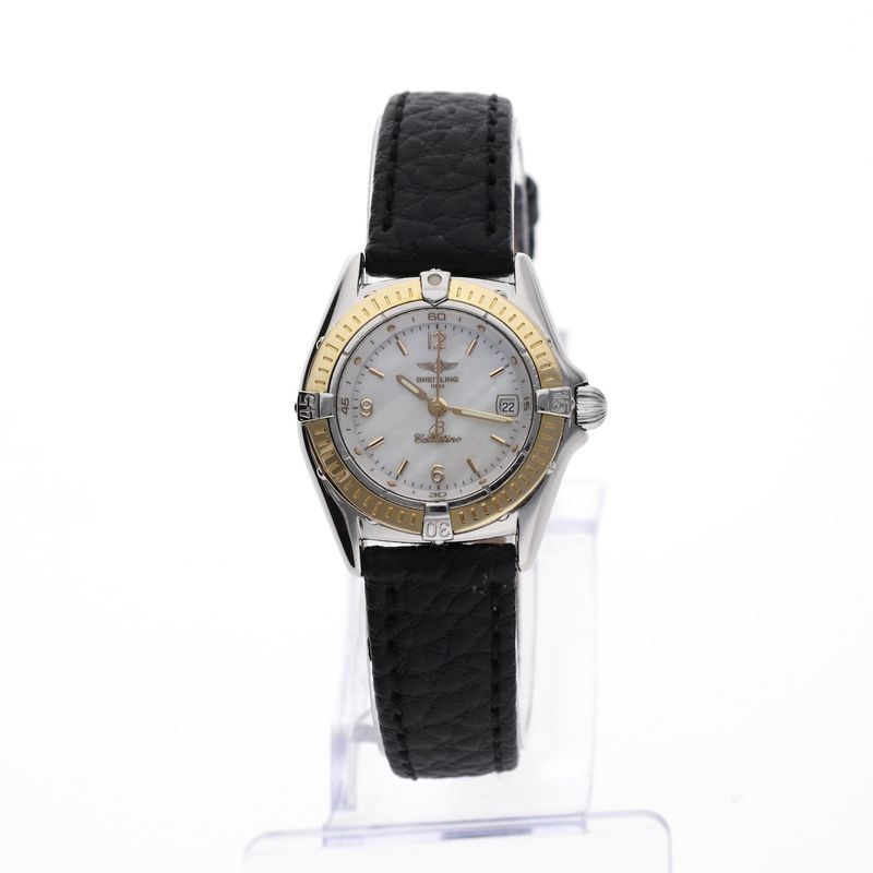 Image 1 of Breitling Callistino 'Mother of Pearl' D52045; 18k gold/steel women's watch