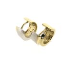 Image 5 of Two-tone gold hoop earrings with diamonds; Ø 13.3 mm