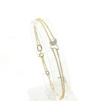 Gold bracelet with butterfly | 19.5 cm