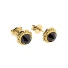 Image 5 of Gold stud earrings with garnet