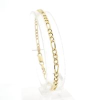 Gold Figaro link bracelet