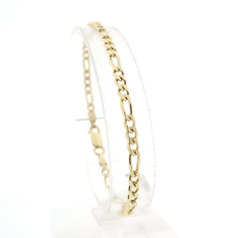 Image 1 of Gold Figaro link bracelet