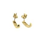 Image 12 of Bicolor gold stud earrings with zirconia